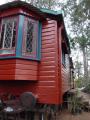 Matthew de Boer restored a derelict train carriage, handcrafting a beautiful and cozy living space with 1 bedroom in ~256 sq ft. | www.facebook.com/SmallHouseBliss