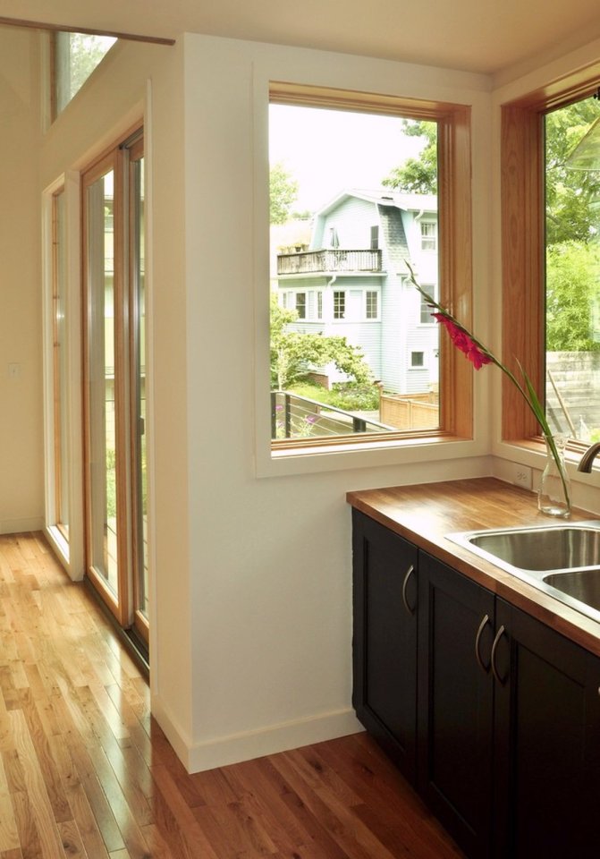 This compact and affordable home has 1 bedroom and a loft in 950 sq ft. | www.facebook.com/SmallHouseBliss