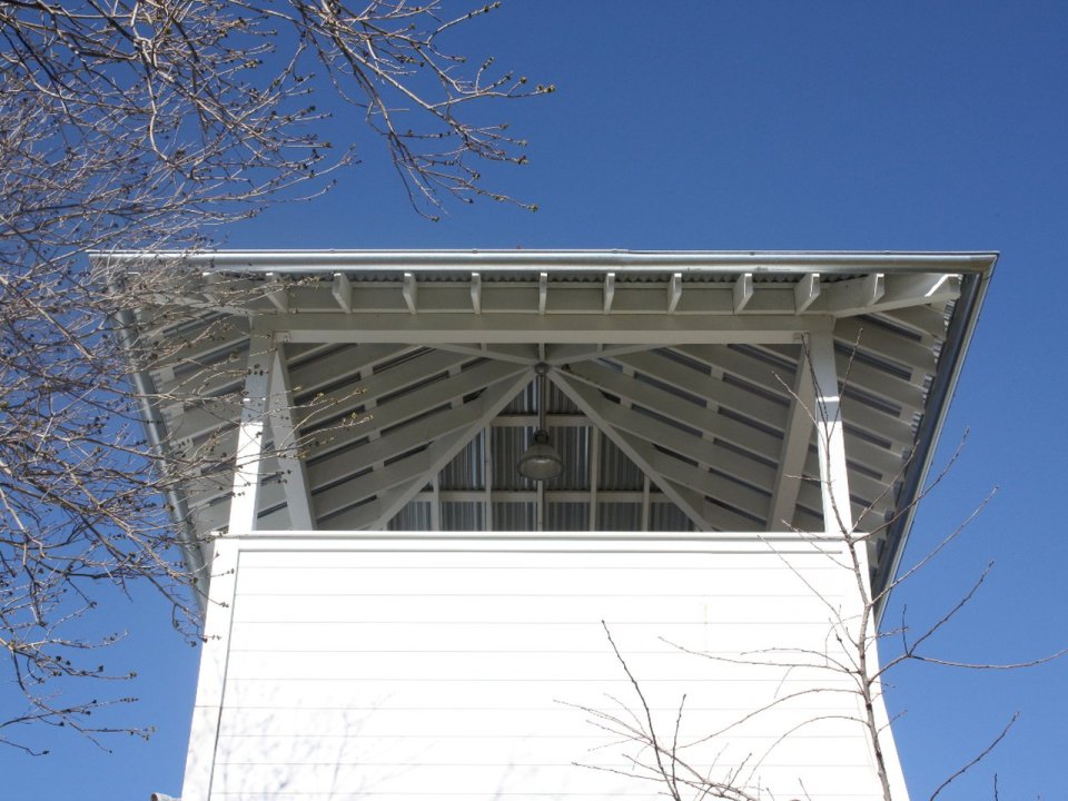This small cabin modeled on old-fashioned water towers has 1 bedroom and a loft. | www.facebook.com/SmallHouseBliss