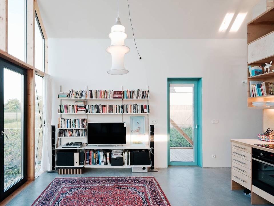 A small home in Slovakia based on rural folk houses. It has 2 bedrooms and a loft in 915 sq ft. | www.facebook.com/SmallHouseBliss