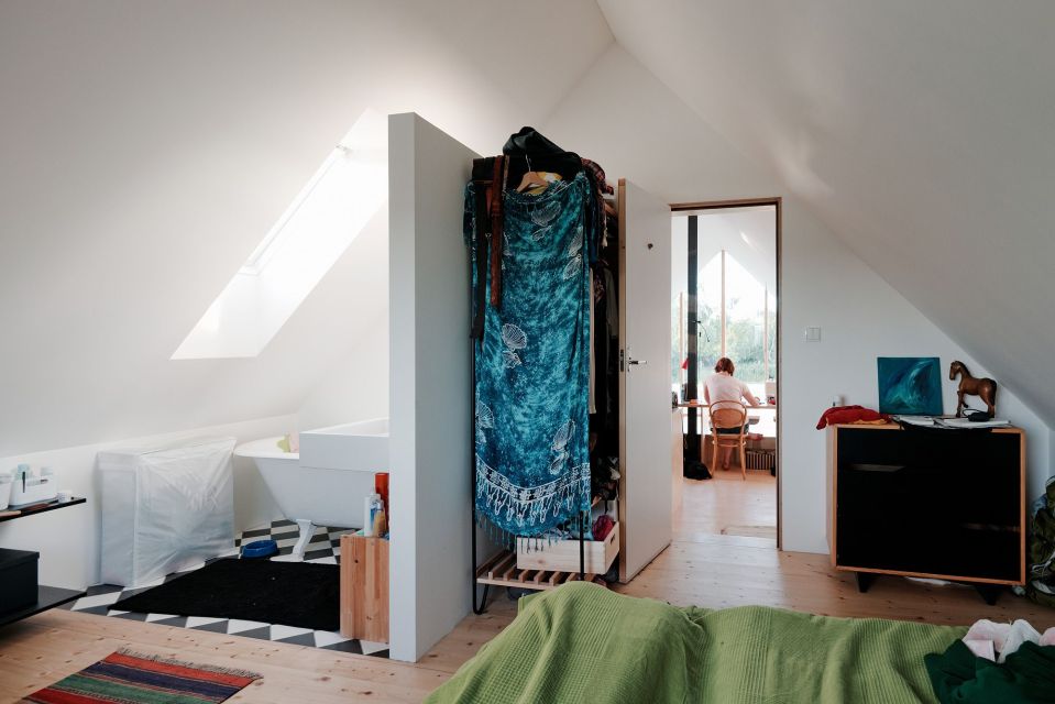 A small home in Slovakia based on rural folk houses. It has 2 bedrooms and a loft in 915 sq ft. | www.facebook.com/SmallHouseBliss