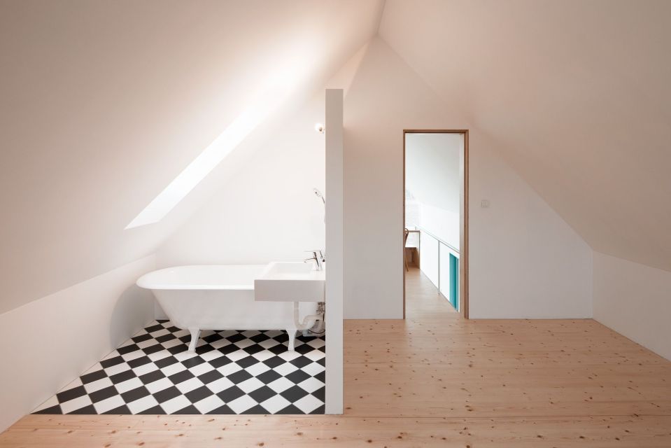 A small home in Slovakia based on rural folk houses. It has 2 bedrooms and a loft in 915 sq ft. | www.facebook.com/SmallHouseBliss