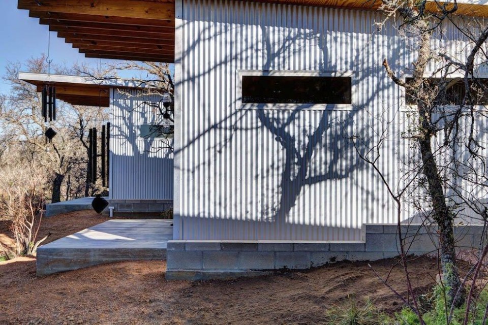 One of four 350 sq ft living/sleeping cabins that share cooking and social spaces in a common building. | www.facebook.com/SmallHouseBliss