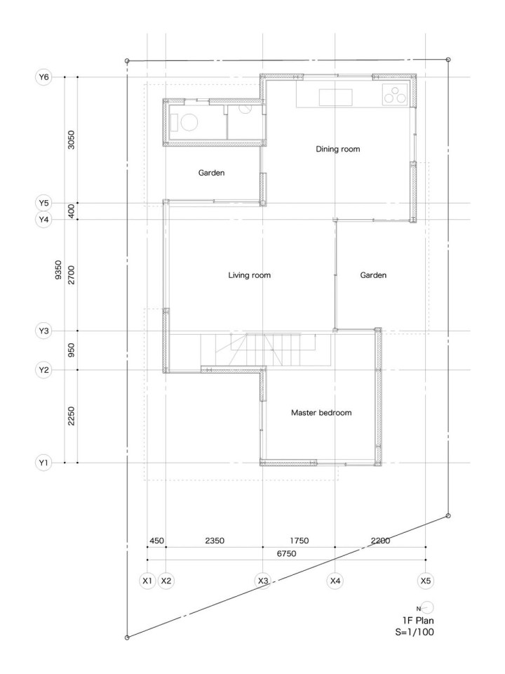 Boxy on the outside but extremely open on the inside, this small family house has 3 open bedrooms in 964 sq ft. | www.facebook.com/SmallHouseBliss
