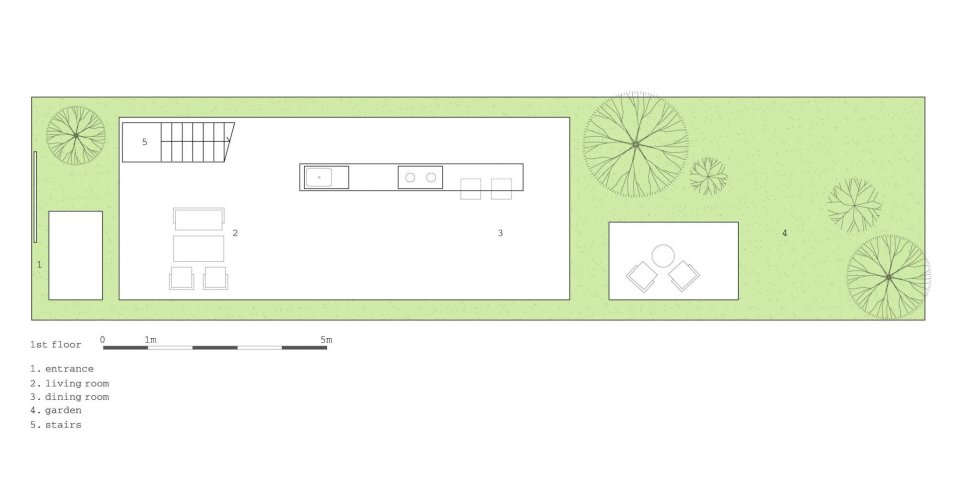 This small house in Vietnam has its ground floor living space open to the outdoors. It will eventually be covered by a screen of climbing plants. | www.facebook.com/SmallHouseBliss