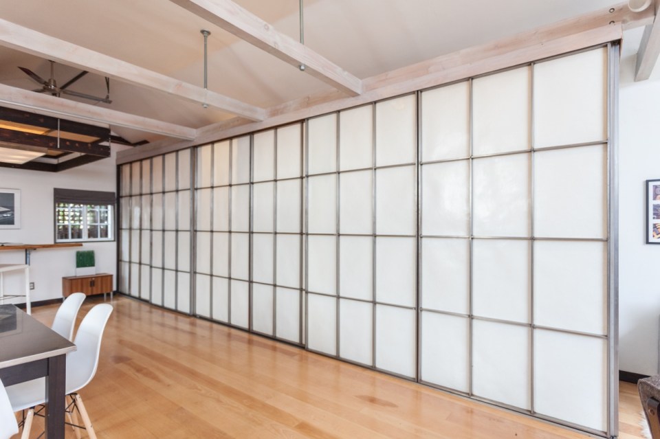 Mad Men actor Vincent Kartheiser's Hollywood pad with a "Japanese industrial" aesthetic. The 603 sq ft studio features a bed that drops from the ceiling. | www.facebook.com/SmallHouseBliss