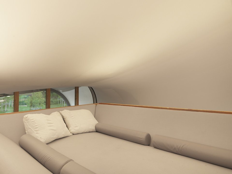 Solar Decathlon Europe contestant Techstyle Haus features an innovative and highly insulated fabric shell. It has an 825 sq ft open floor plan with a small loft. | www.facebook.com/SmallHouseBliss