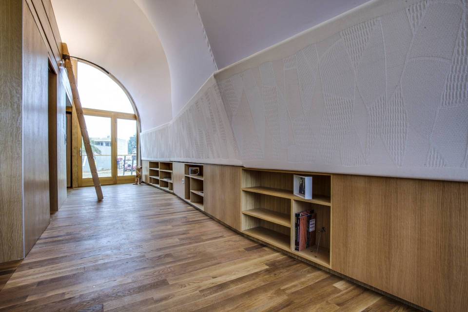 Solar Decathlon Europe contestant Techstyle Haus features an innovative and highly insulated fabric shell. It has an 825 sq ft open floor plan with a small loft. | www.facebook.com/SmallHouseBliss