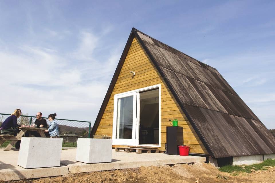 The "Tipi", a cozy A-frame cottage in Belgium. | www.facebook.com/SmallHouseBliss