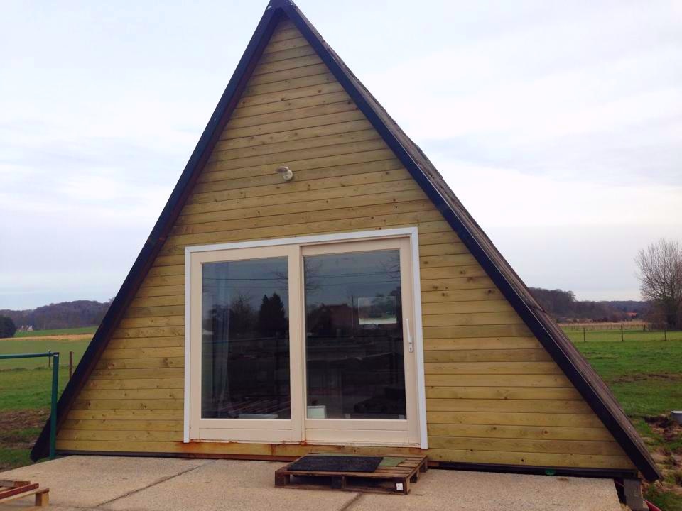 The "Tipi", a cozy A-frame cottage in Belgium. | www.facebook.com/SmallHouseBliss