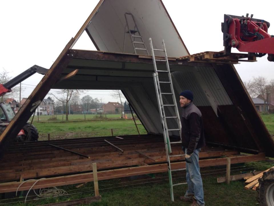The "Tipi", a cozy A-frame cottage in Belgium. | www.facebook.com/SmallHouseBliss