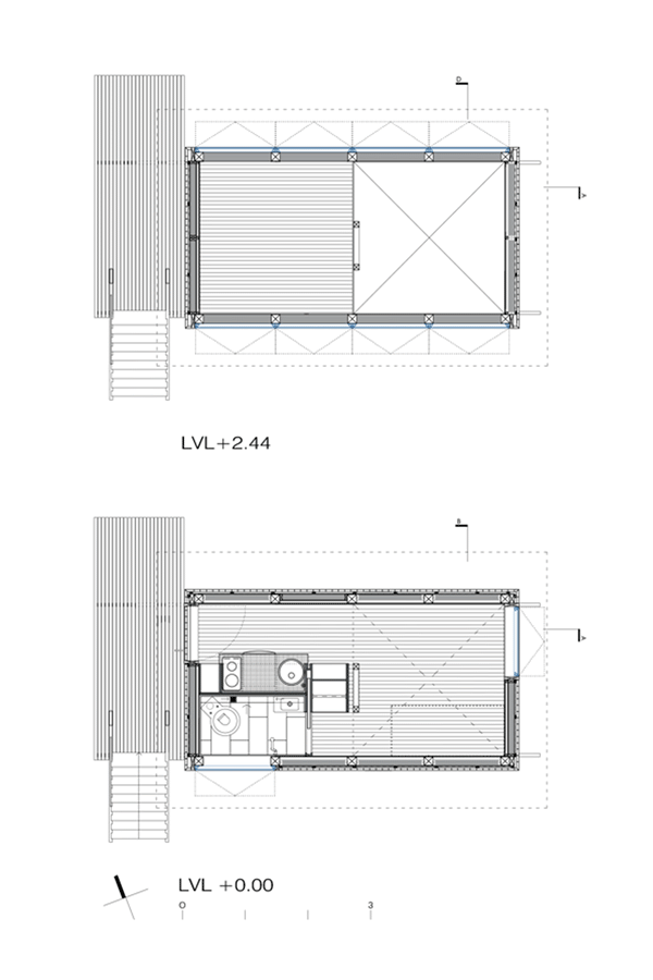 A small cabin in Chile designed as "a place to eat, sleep and read for two" and built for just $15,000. The studio cabin has a 161 sq ft footprint. | www.facebook.com/SmallHouseBliss