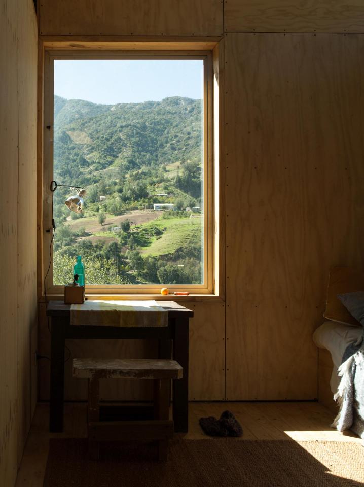 A small cabin in Chile designed as "a place to eat, sleep and read for two" and built for just $15,000. The studio cabin has a 161 sq ft footprint. | www.facebook.com/SmallHouseBliss