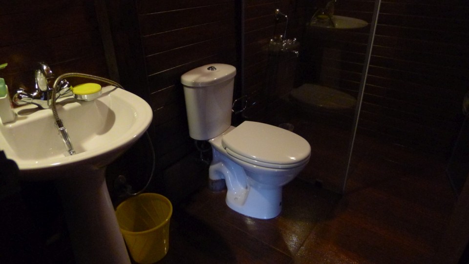 The Arcadia, a tropical resort cabin at a tea plantation in India. The studio cabin is roughly 270 sq ft. | www.facebook.com/SmallHouseBliss