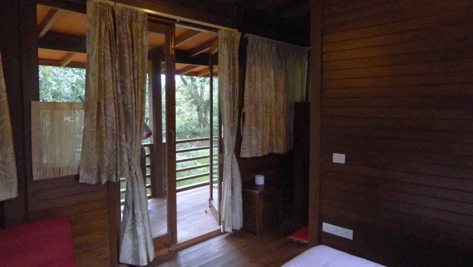 The Arcadia, a tropical resort cabin at a tea plantation in India. The studio cabin is roughly 270 sq ft. | www.facebook.com/SmallHouseBliss