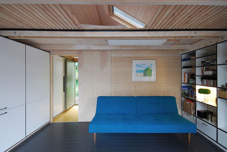 An old float house moored along a Prague riverbank was given a contemporary redesign. | www.facebook.com/SmallHouseBliss