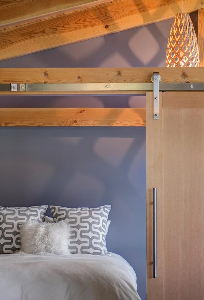 This timber framed cabin has modern lines and an energy-efficient shell. There is 1 bedroom in 550 sq ft. | www.facebook.com/SmallHouseBliss