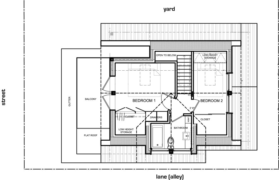 With 2 bedrooms in 800 sq ft, this energy-efficient laneway house is a good size for the young family that lives there. | www.facebook.com/SmallHouseBliss