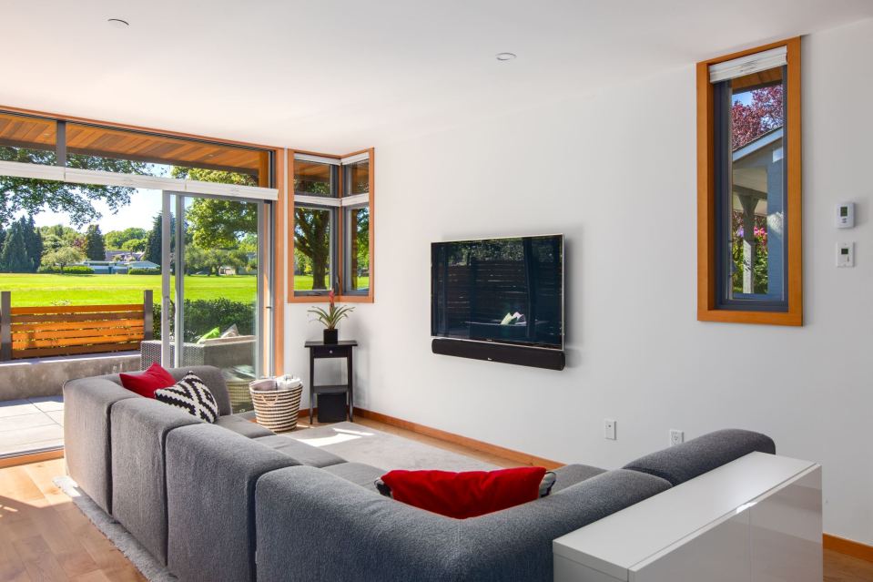 With 2 bedrooms in 800 sq ft, this energy-efficient laneway house is a good size for the young family that lives there. | www.facebook.com/SmallHouseBliss