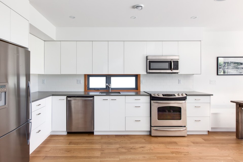 With 2 bedrooms in 800 sq ft, this energy-efficient laneway house is a good size for the young family that lives there. | www.facebook.com/SmallHouseBliss