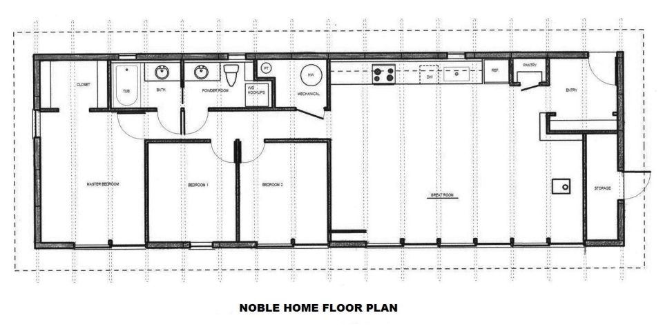 Noble Home produces eco-friendly kit houses designed for the owner-builder. This one has 3 bedrooms in 1,300 sq ft. | www.facebook.com/SmallHouseBliss