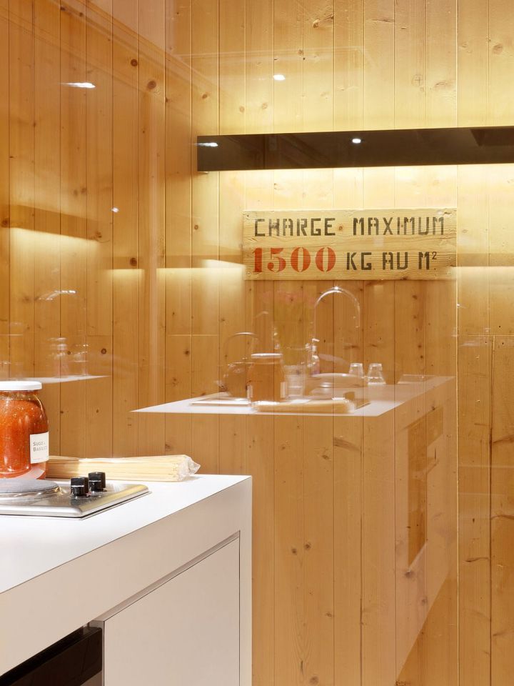 A WW II-era munitions storage building in the Swiss Alps was converted into this modern cabin with a 527 sq ft studio floor plan. | www.facebook.com/SmallHouseBliss