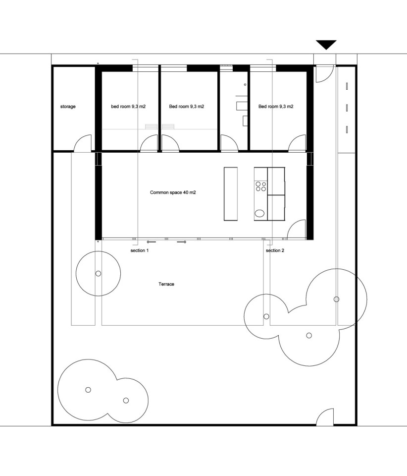 This small family house in Copenhagen has an economical design providing 3 bedrooms in 861 sq ft. | www.facebook.com/SmallHouseBliss