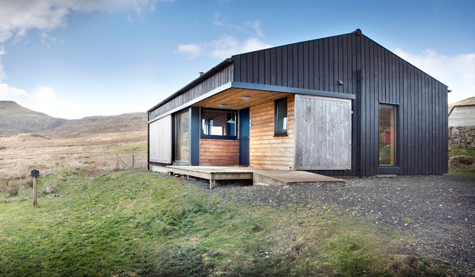 The Black Shed, a simple farm cottage on the Isle of Skye inspired by the storage building it replaced. It has 2 bedrooms in 807 sq ft. | www.facebook.com/SmallHouseBliss