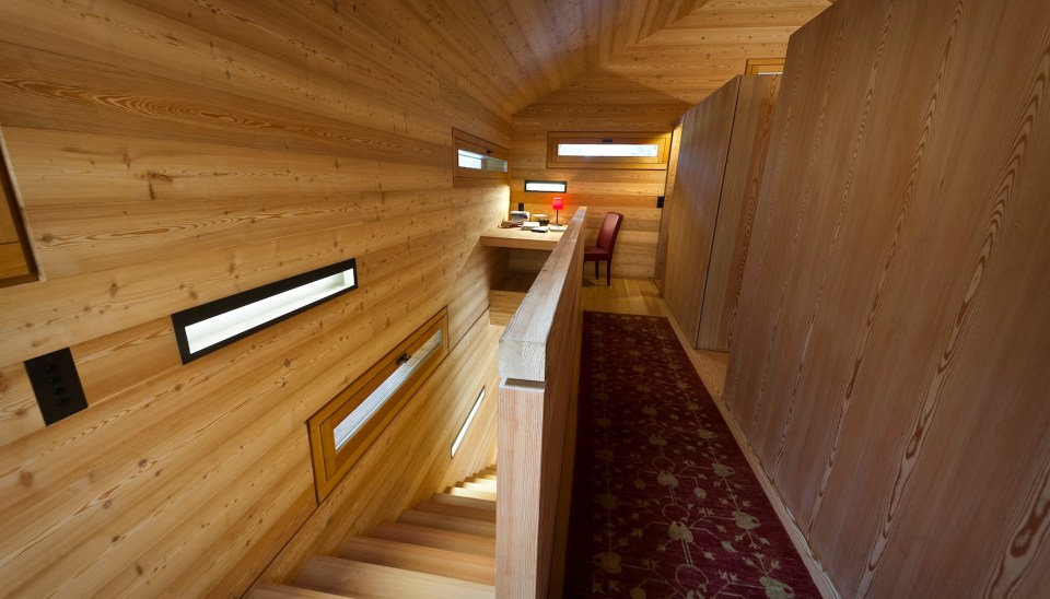 An alpine lodge and adjacent sleeping cabin in the alps of South Tyrol, Italy. Together they have 3 bedrooms in 1,399 sq ft. | www.facebook.com/SmallHouseBliss