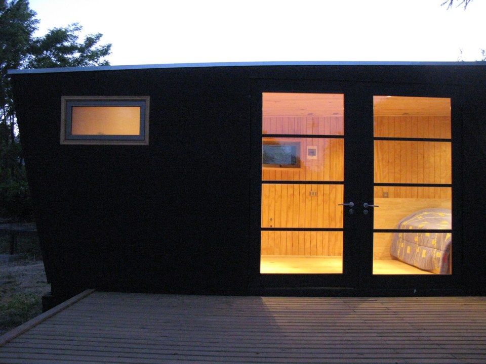 Refugio, a tiny prefab dwelling with a 226 sq ft studio floor plan. | www.facebook.com/SmallHouseBliss