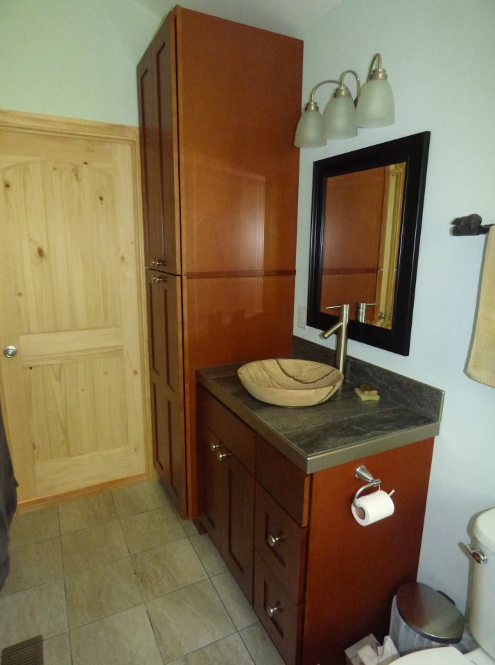 A modern cabin in the hills of North Carolina. It has one bedroom on the 704 sq ft ground floor plus a loft. | www.facebook.com/SmallHouseBliss