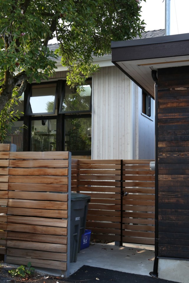 Magnolia Tree Lane House, a stylish new laneway house, has a reverse floor plan with 1 bedroom in 670 sq ft. | www.facebook.com/SmallHouseBliss