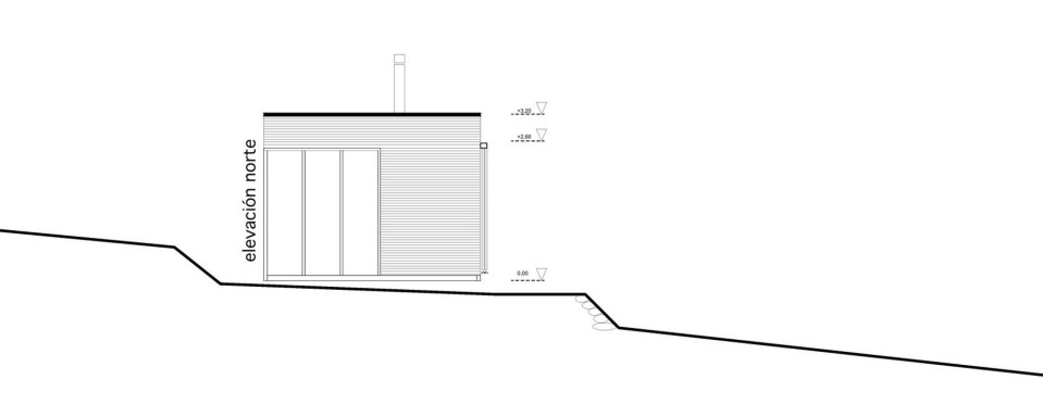 This modern "hermit's cabin" in Chile has a 215 sq ft studio floor plan. | www.facebook.com/SmallHouseBliss