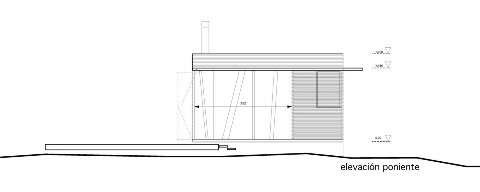 This modern "hermit's cabin" in Chile has a 215 sq ft studio floor plan. | www.facebook.com/SmallHouseBliss