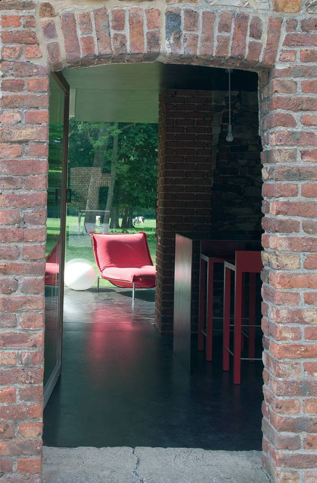 A stone outbuilding became a small house with the addition of a steel and glass pavilion. | www.facebook.com/SmallHouseBliss