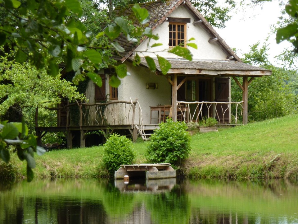 The secluded off-grid Poacher's Cabin in France. Once an old shack, it was rebuilt in an artfully rustic style. | www.facebook.com/SmallHouseBliss