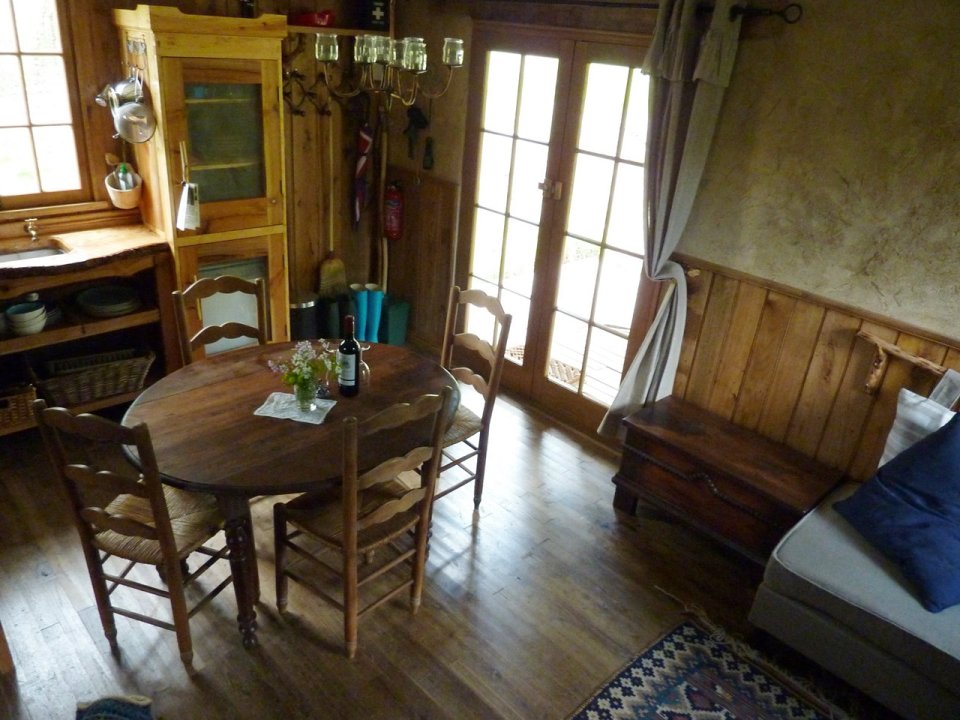 The secluded off-grid Poacher's Cabin in France. Once an old shack, it was rebuilt in an artfully rustic style. | www.facebook.com/SmallHouseBliss