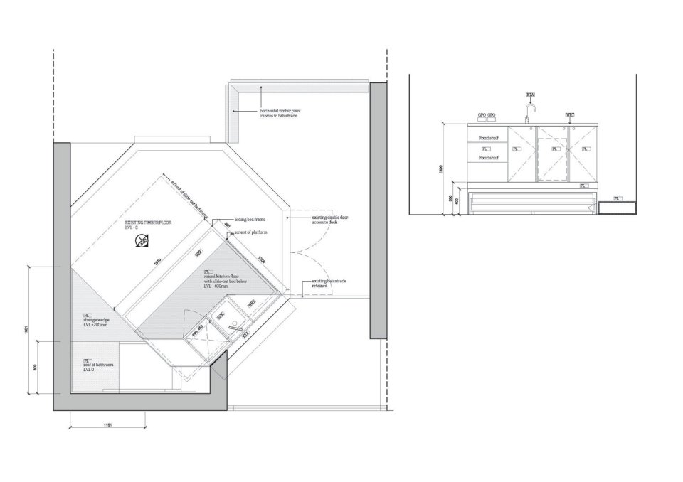 The "Tardis", a tiny tower house built within an existing backyard structure. | www.facebook.com/SmallHouseBliss