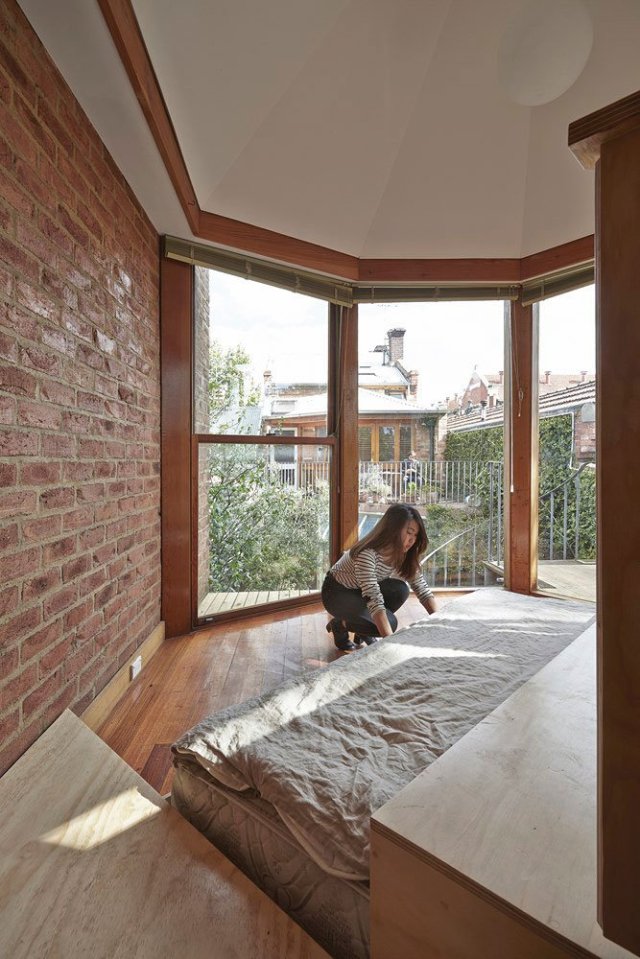 The "Tardis", a tiny tower house built within an existing backyard structure. | www.facebook.com/SmallHouseBliss