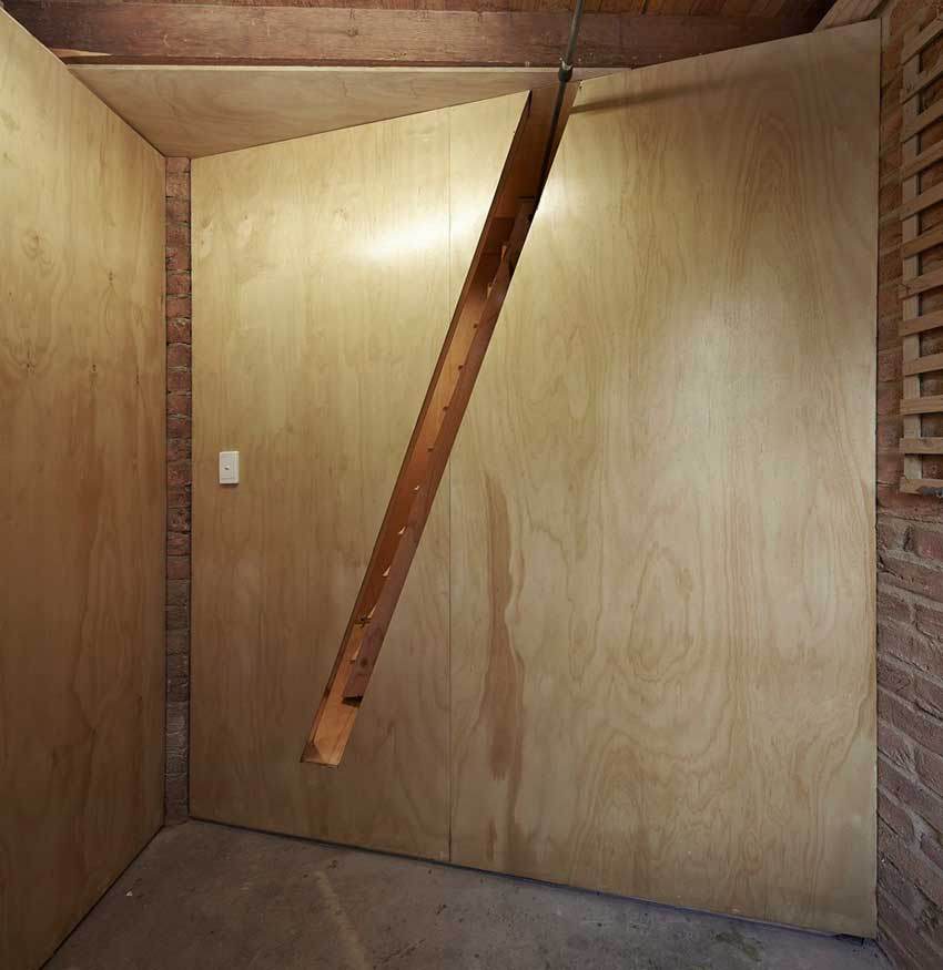 The "Tardis", a tiny tower house built within an existing backyard structure. | www.facebook.com/SmallHouseBliss