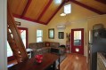 This country cottage in Texas has one bedroom and a loft in 416 sq ft. | www.facebook.com/SmallHouseBliss
