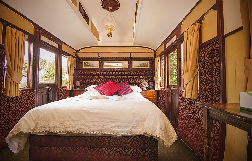"Mevy", a Victorian-era train carriage converted into a self-contained two bedroom vacation rental suite. | www.facebook.com/SmallHouseBliss