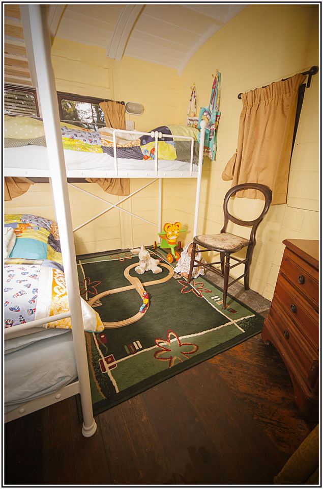 "Mevy", a Victorian-era train carriage converted into a self-contained two bedroom vacation rental suite. | www.facebook.com/SmallHouseBliss