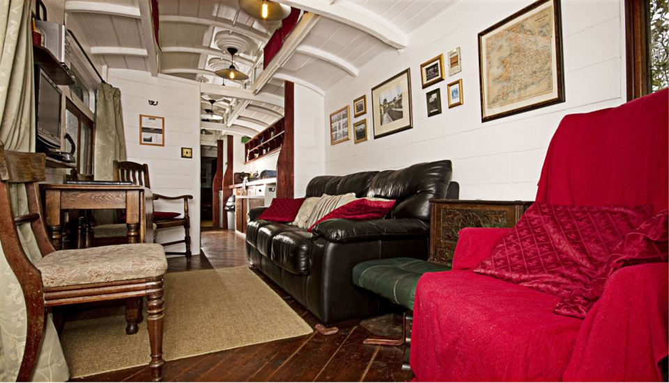 The Travelling Post Office, a Victorian-era railcar converted into a self-contained two bedroom vacation rental suite. | www.facebook.com/SmallHouseBliss