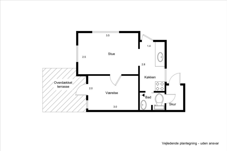 A tiny beach cottage in Denmark with one bedroom in only 280 sq ft. | www.facebook.com/SmallHouseBliss