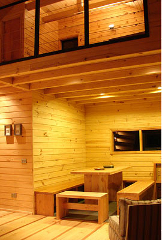 Cabaña Bascuñan, a family vacation house with a surprising and playful design. It has two bedrooms and a very large loft in 1,184 sq ft. | www.facebook.com/SmallHouseBliss