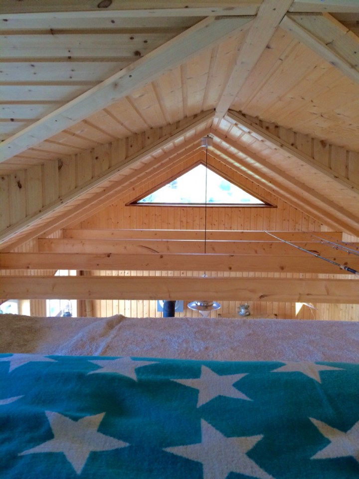 This small garden cottage located in an allotment garden has a kitchenette, half bath and sleeping loft in 258 sq ft. | www.facebook.com/SmallHouseBliss