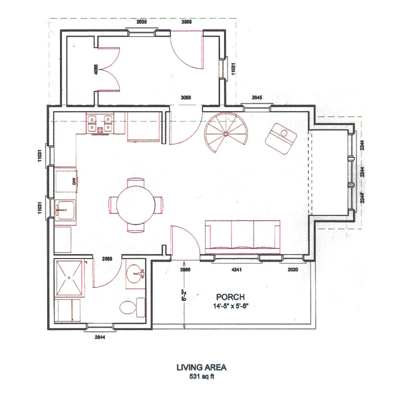 A dumpy old house was transformed into a family's ski cabin in Vermont's Green Mountains. It now has one bedroom and a sleeping loft in 850 sq ft. | www.facebook.com/SmallHouseBliss