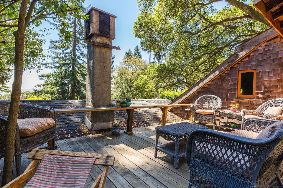 The "Cubby", designed by architect Bernard Maybeck, started out as a garage and was later expanded into an eclectic 724 sq ft cottage with one bedroom. | www.facebook.com/SmallHouseBliss