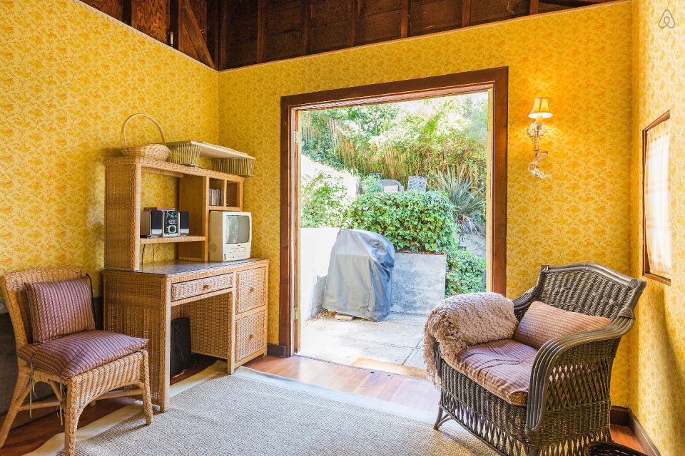 The "Cubby", designed by architect Bernard Maybeck, started out as a garage and was later expanded into an eclectic 724 sq ft cottage with one bedroom. | www.facebook.com/SmallHouseBliss